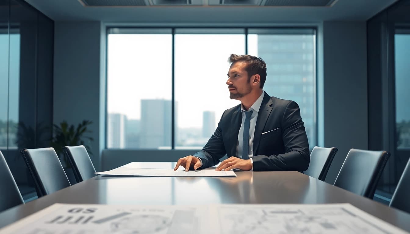 Headhunter Baubranche im Gespräch mit einem Bauunternehmer über Bauprojekte.