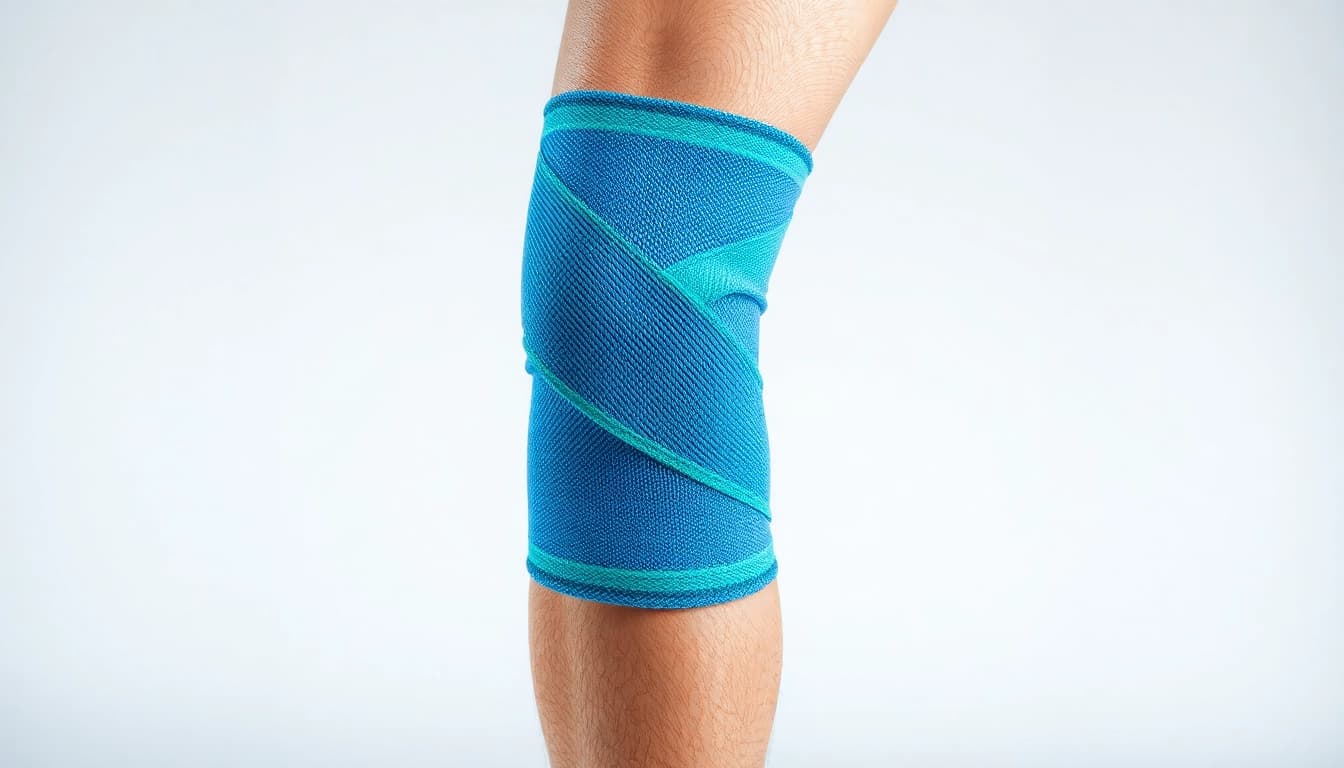 Kniebandage zur Stabilisierung des Gelenks und zur Linderung von Schmerzen.