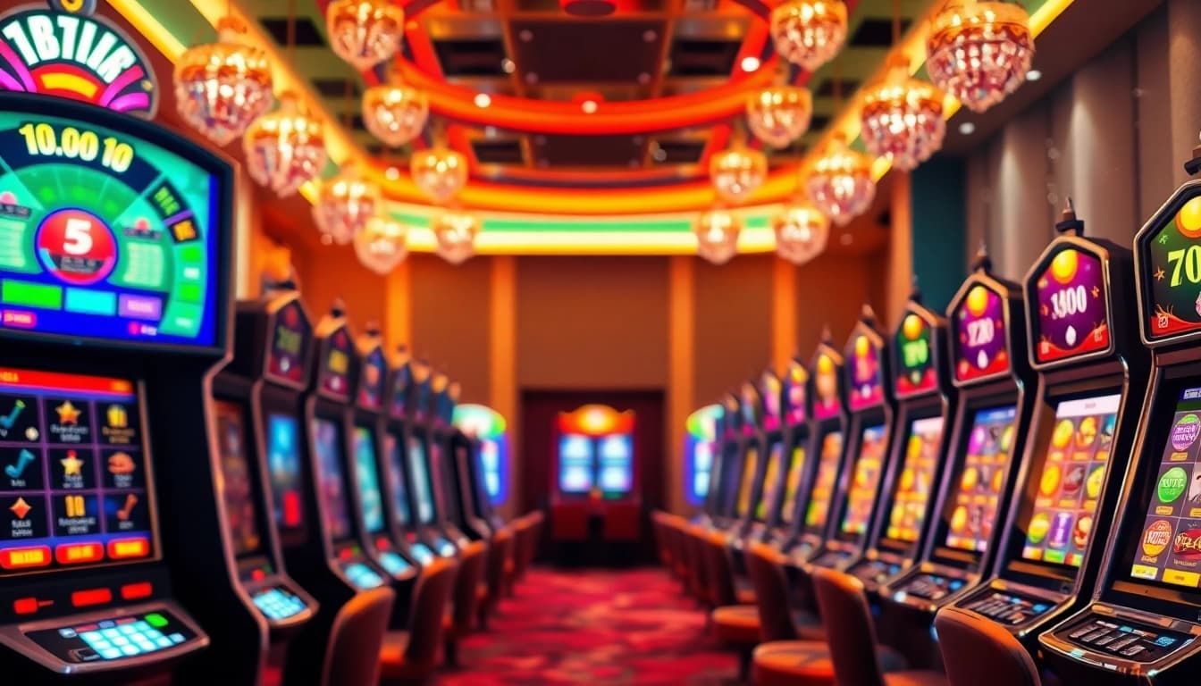 Erleben Sie das beste Online Casino Schweiz mit aufregenden Spielautomaten und bunten Lichtern.