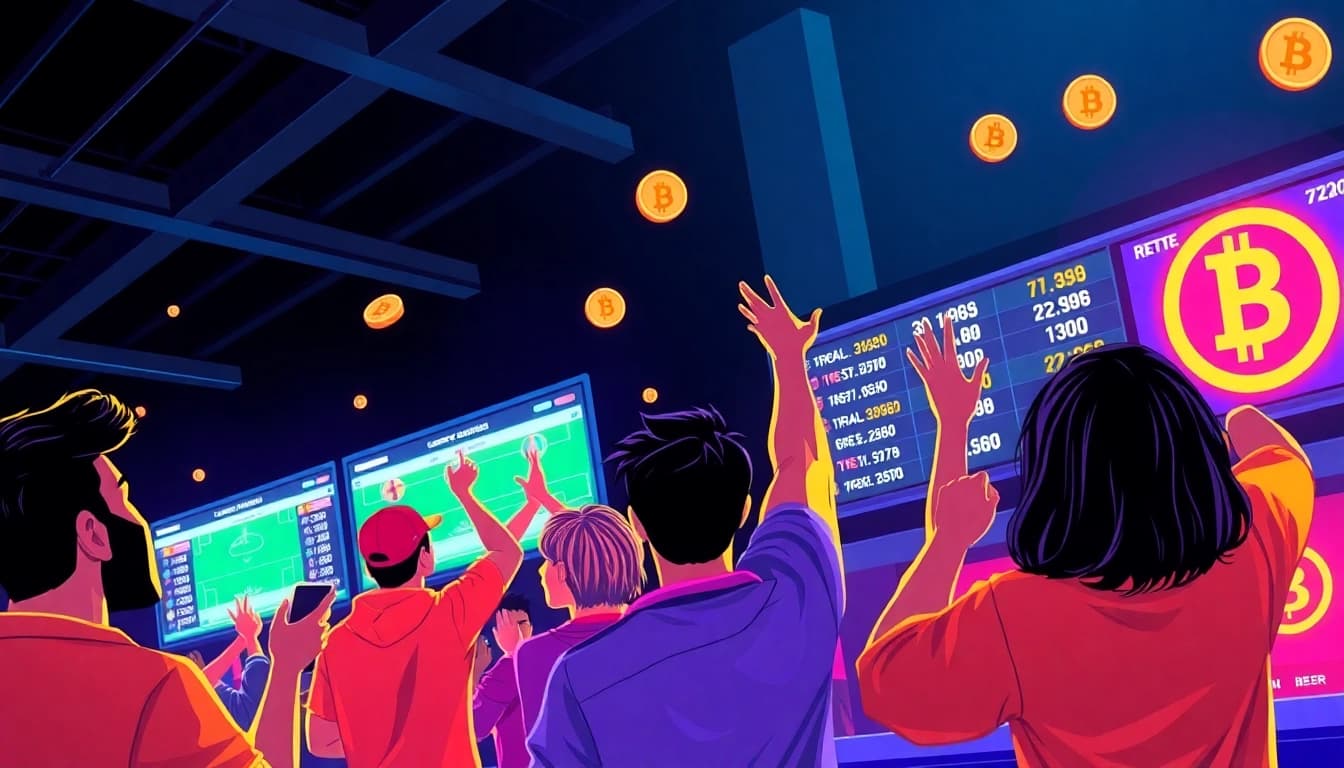 Engage in sports betting with crypto at a lively digital betting scene.