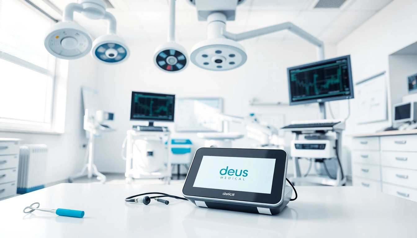 deus medical innovative medical device showcased in a bright clinic setup