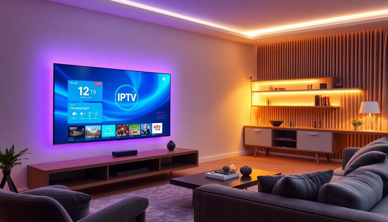 Stream premium content seamlessly with IPTV kaufen in a modern entertainment setup featuring a sleek TV.