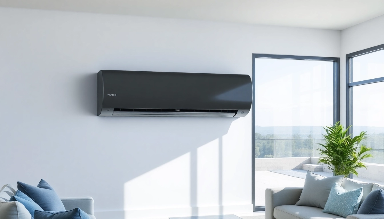 Discover Klima kosten by examining an energy-efficient air conditioning unit in a stylish living room setting.