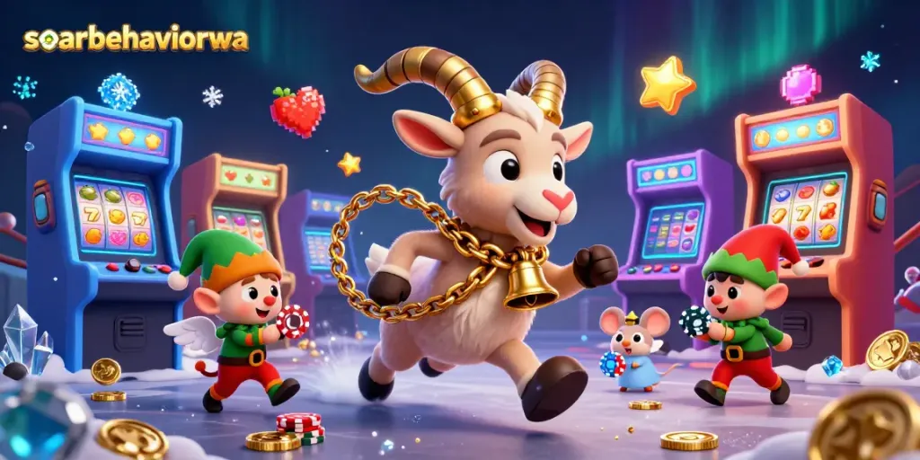 Experience the vibrant casino action at soarbehaviorwa with detailed 3D characters in a festive gambling scene.