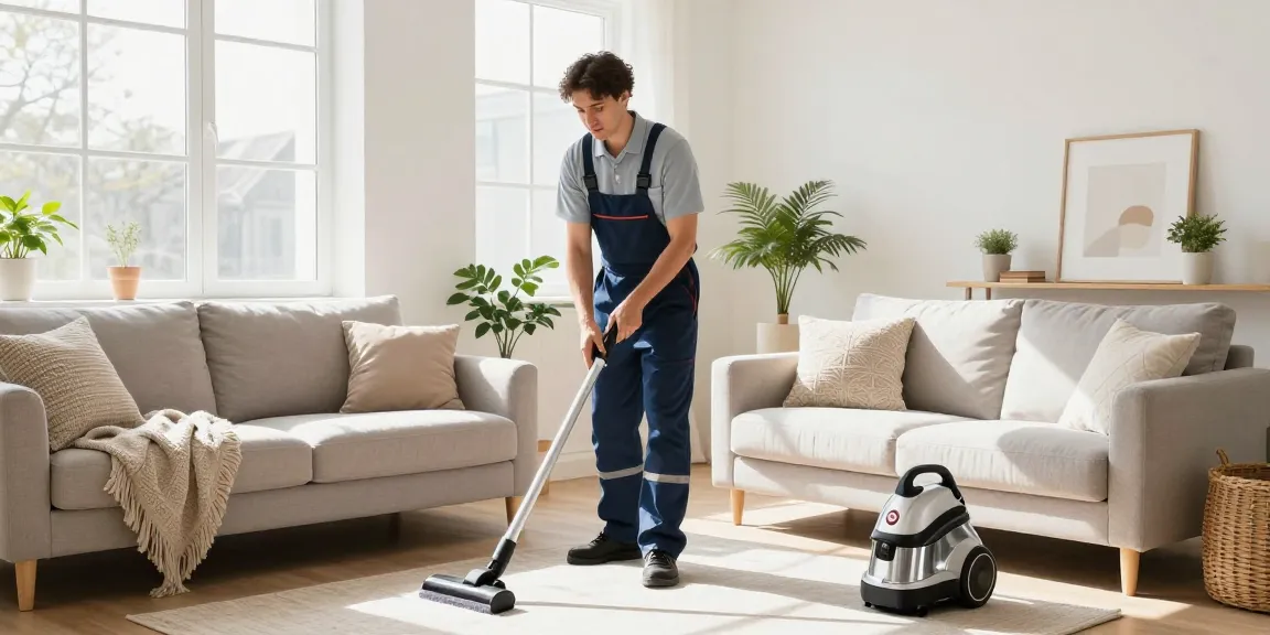 Professional cleaning service in a bright living room by putzinstitute bern.