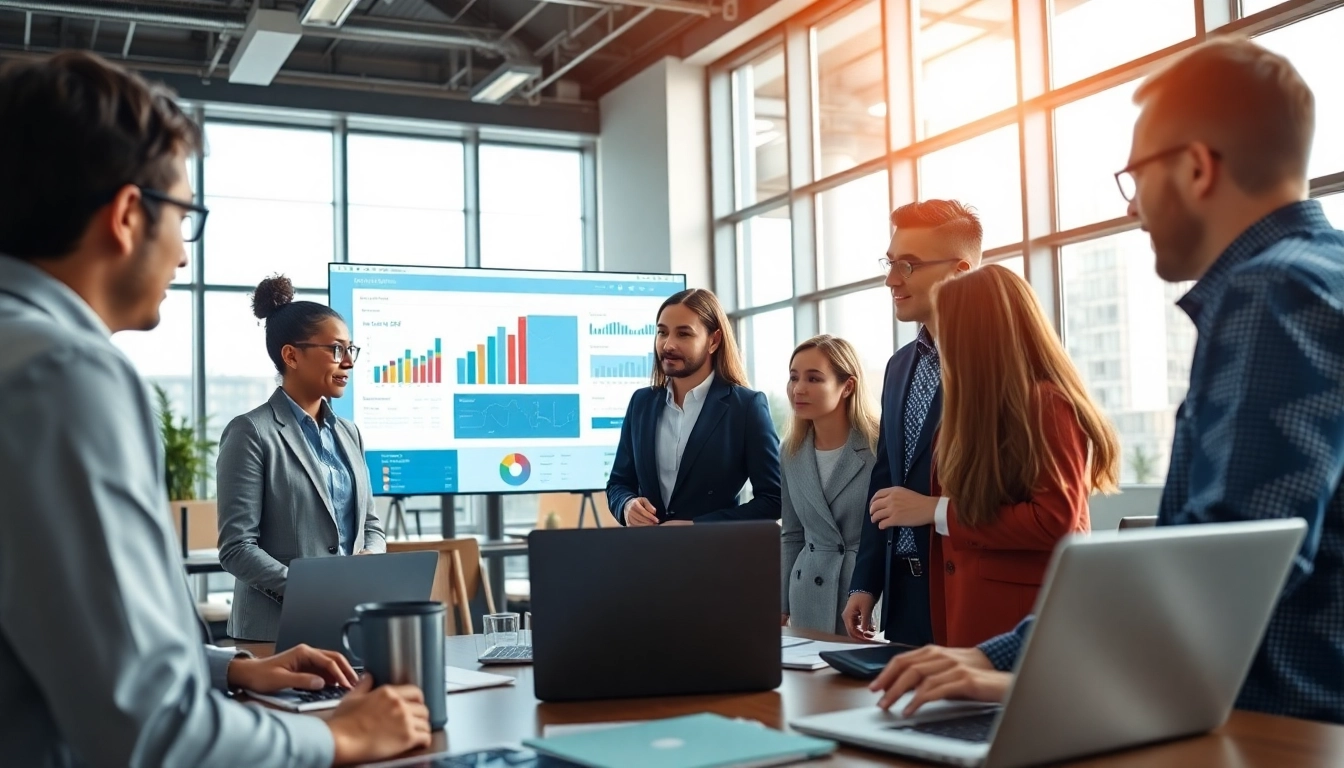 Effiziente Teamarbeit bei der Implementierung von SAP ERP in modernem Buero.