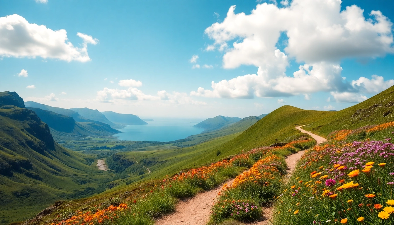 Erleben Sie die beeindruckende Beara Way Irland mit atemberaubenden Küstenklippen und einem blühenden Wanderweg.