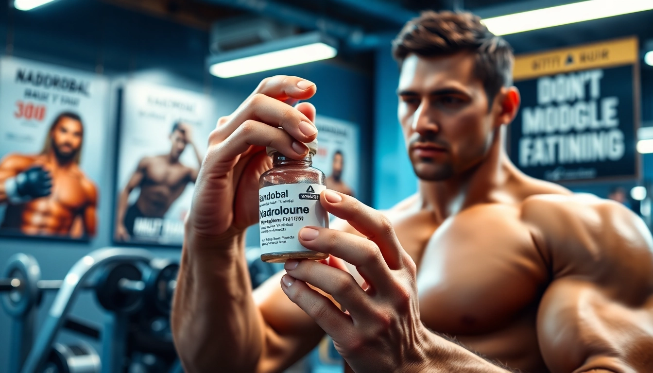 Nandrobal Nadrolone Phenyl Propionate im Fokus eines motivierten Sportlers im Fitnessstudio