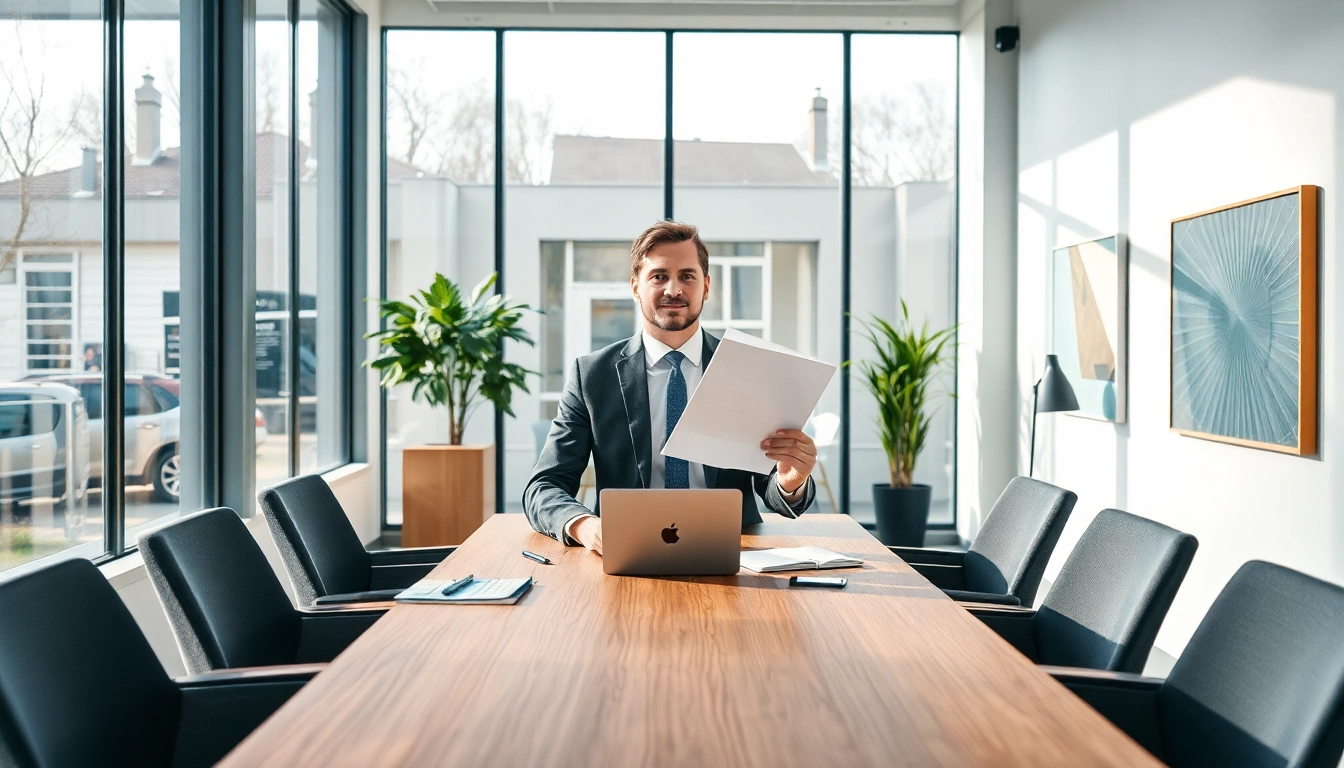 Headhunter Mühlheim in einem modernen Büro, das Engagement und Professionalität zeigt.