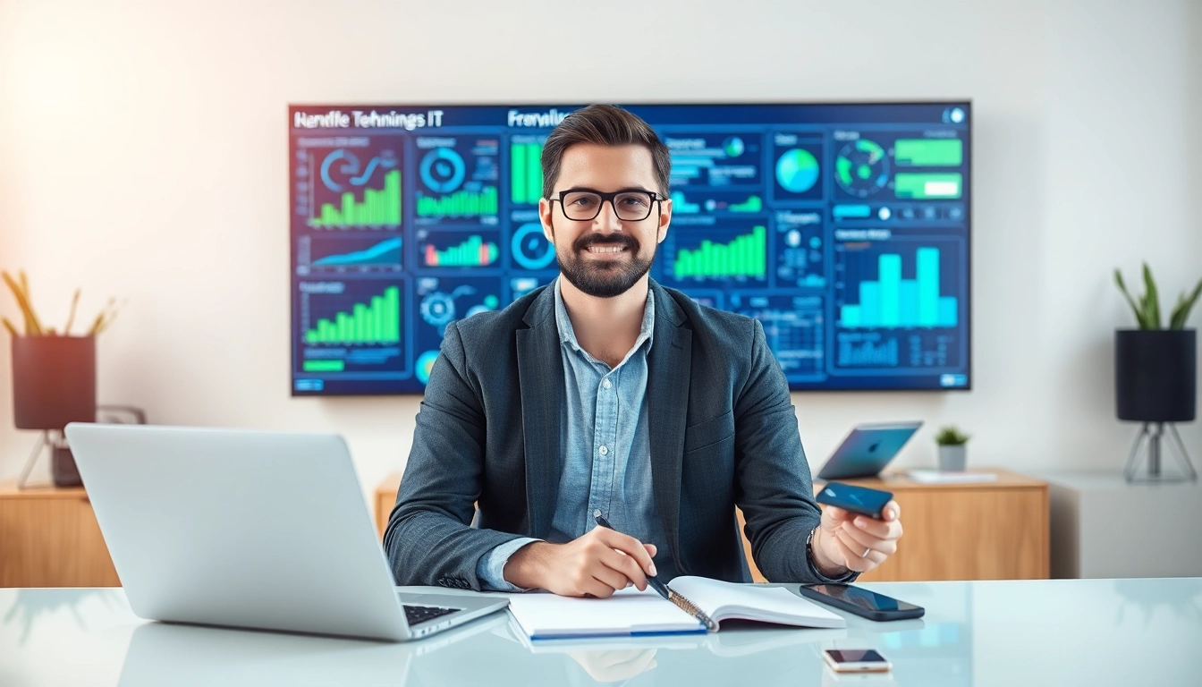 Headhunter IT bei der Arbeit an digitalen Rekrutierungsstrategien in modernen Büros.