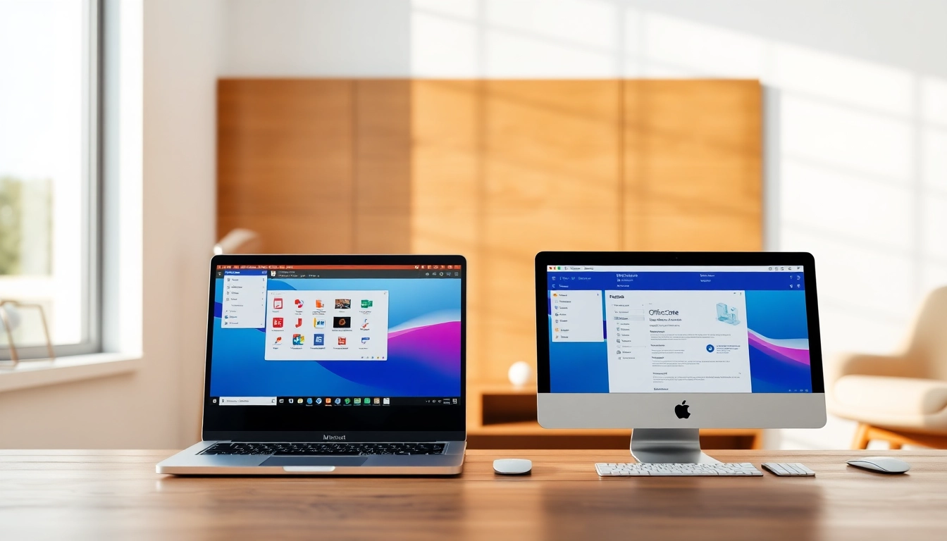 Verwenden Sie die Microsoft Office 2024 Mac Dauerlizenz auf einem McBook und iMac für kreative Anwendungen.