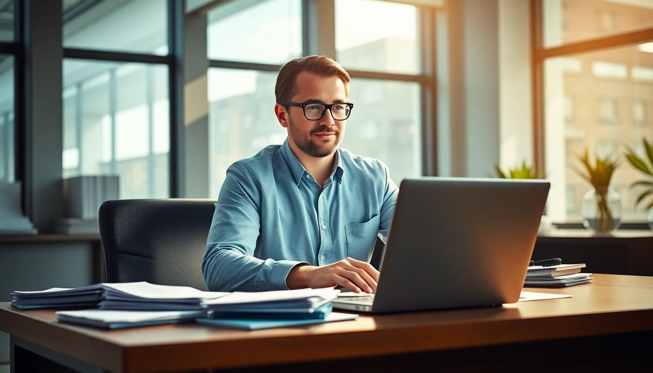 Headhunter Schweiz während der Arbeit mit Kandidatenprofilen und moderner Technologie.